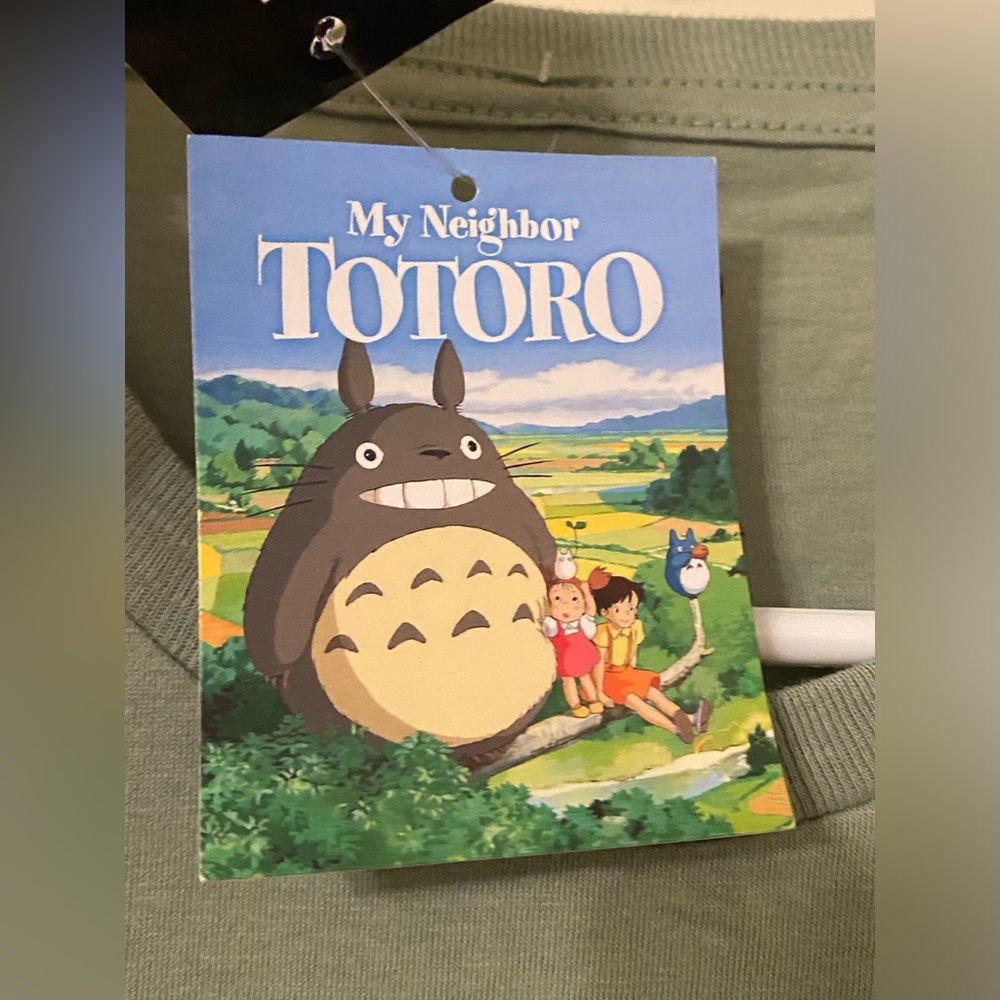 Studio Ghibli My Neighbor Totoro Stained Glass Boyfriend Fit T-Shirt [Juniors S] - Picture 4 of 6